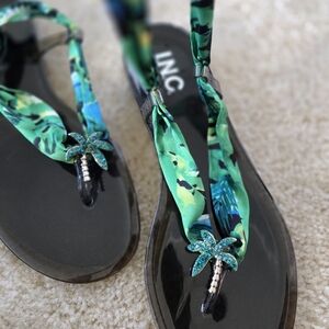 I.N.C. International Concepts - Tropical Ankle Wrap Sandals - Women's size 7